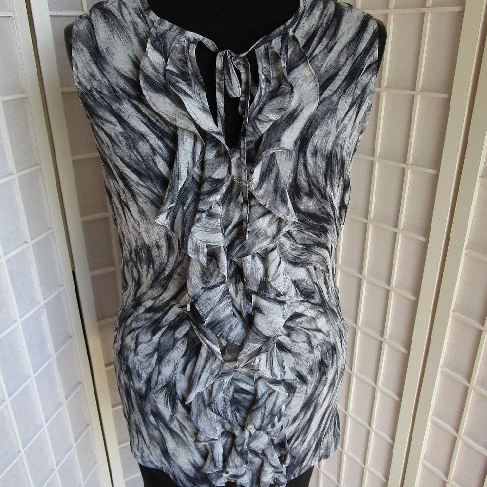 Sleeveless Ruffled Tie Top